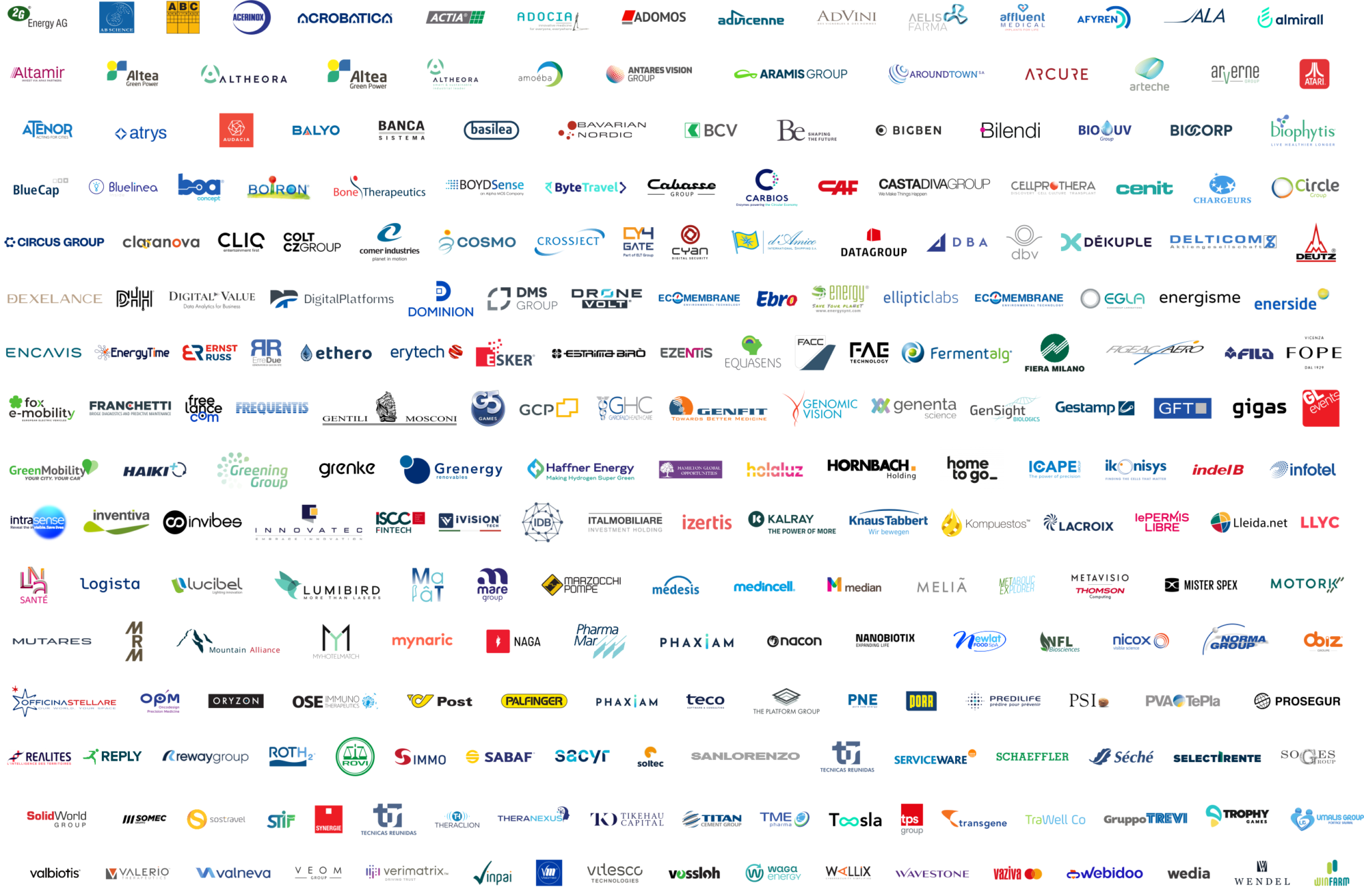Logos des sociétés cotées participantes